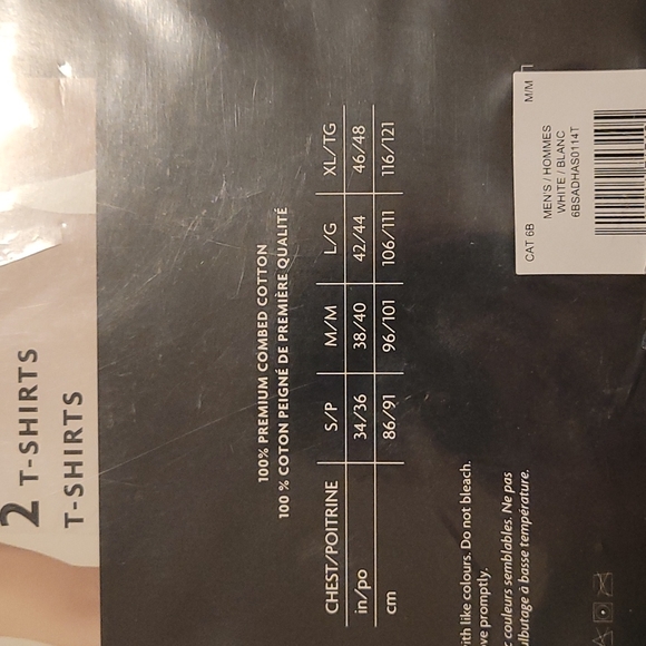 Denver Hayes White Tshirt Pack of 2 Size Medium - Picture 3 of 4